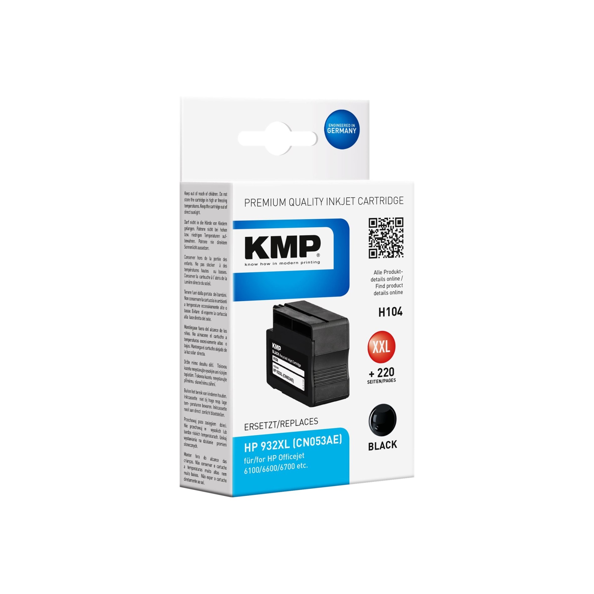 KMP H104 - 35 ml - Größe XXL - Schwarz - kompatibel - (4011324172546)