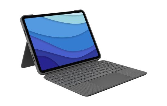 Logitech Combo Touch - Tastatur und Foliohülle - mit Trackpad - hintergrundbeleuchtet - Apple Smart connector - QWERTZ - Deutsch - Oxford Gray - für Apple 11-inch iPad Pro (1. Generation, 2. Generation, 3. Generation) - (5099206095229)