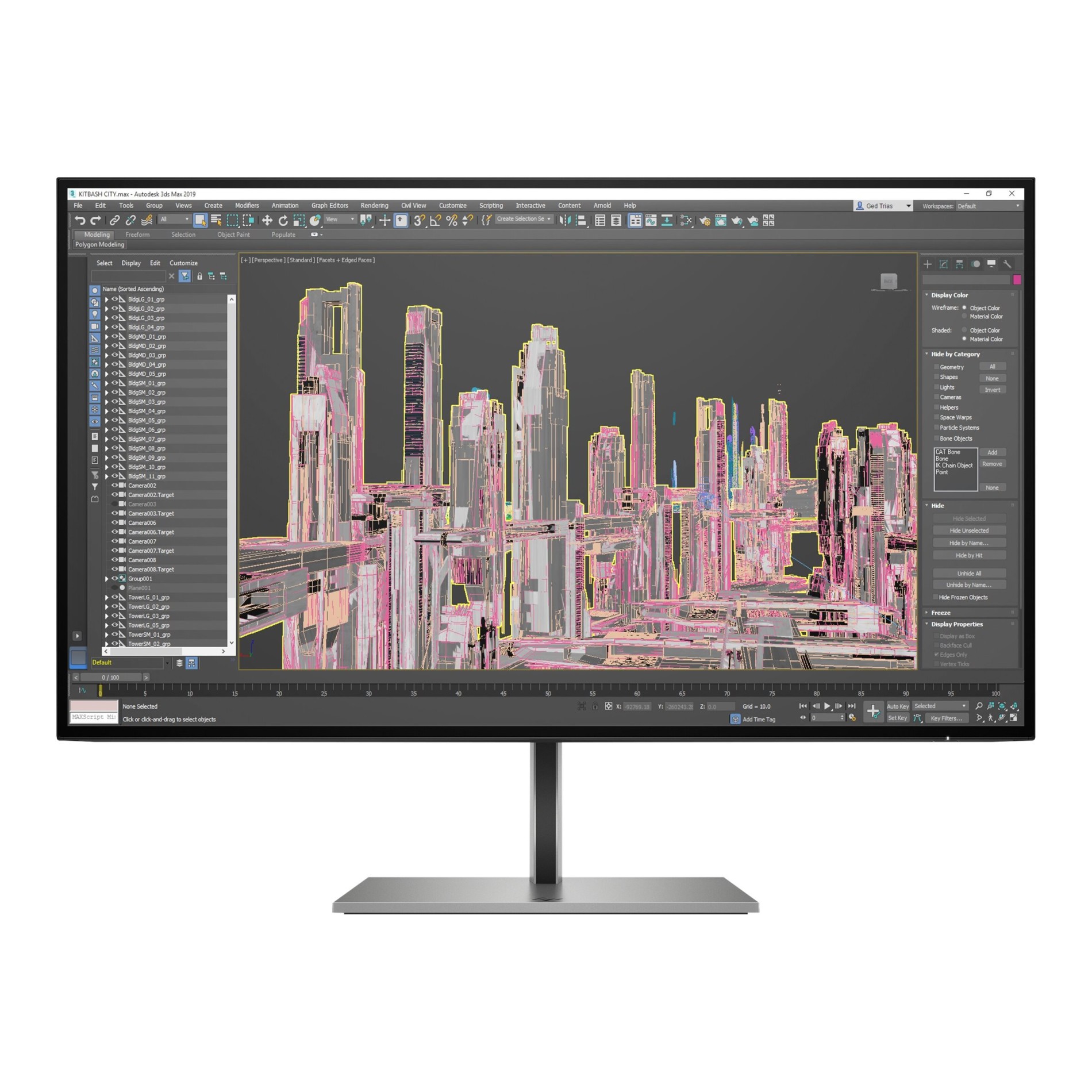 HP Z27u G3 - LED-Monitor - 68.6 cm (27`) - 2560 x 1440 QHD @ 60 Hz - (0195122252458)
