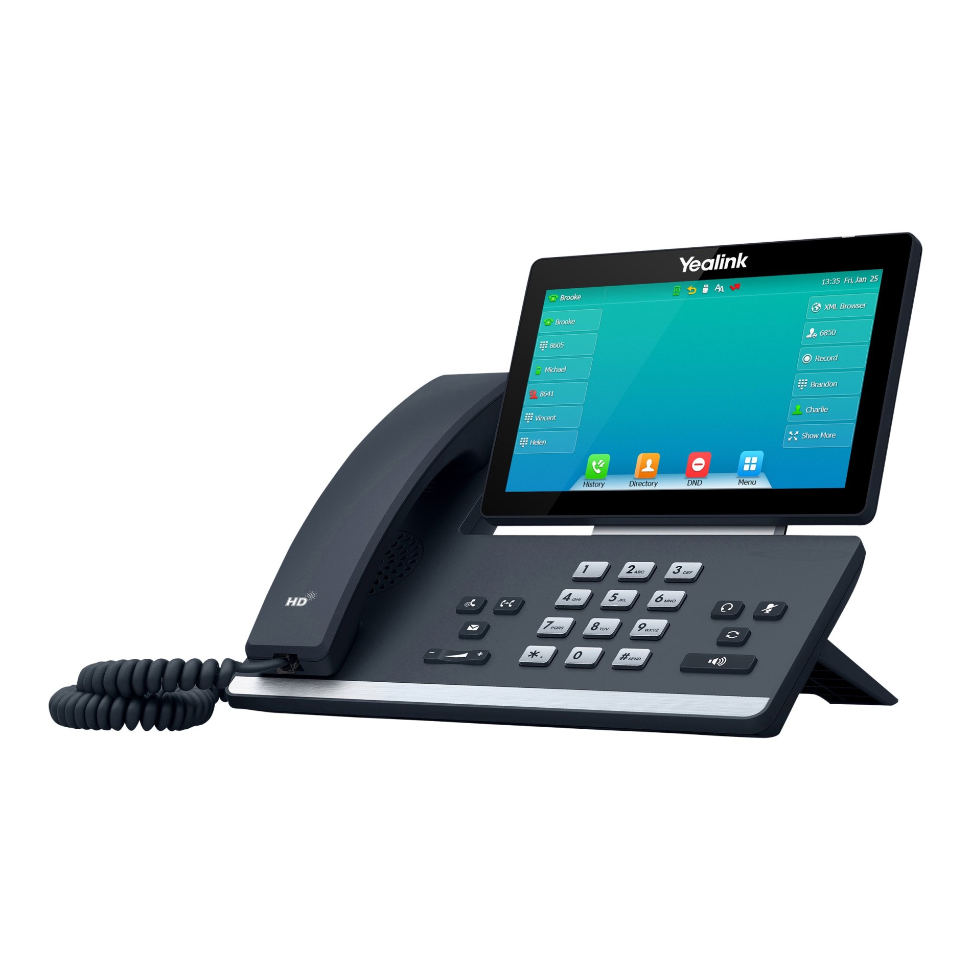 Yealink SIP-T57W - VoIP-Telefon - mit Bluetooth-Schnittstelle mit Rufnummernanzeige - IEEE 802.11a/b/g/n/ac (Wi-Fi) - (6938818303249)