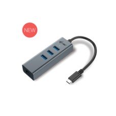 i-tec USB-C Metal 3-Port - Hub - 3 x SuperSpeed USB 3.0 + 1 x 10/100/1000 - (8595611701887)