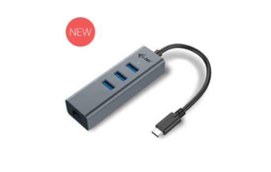 i-tec USB-C Metal 3-Port - Hub - 3 x SuperSpeed USB 3.0 + 1 x 10/100/1000 - (8595611701887)