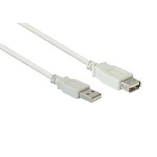 Good Connections Verlängerungskabel USB 2.0 Stecker A an Buchse A - grau - 1,8m - (4014619042418)
