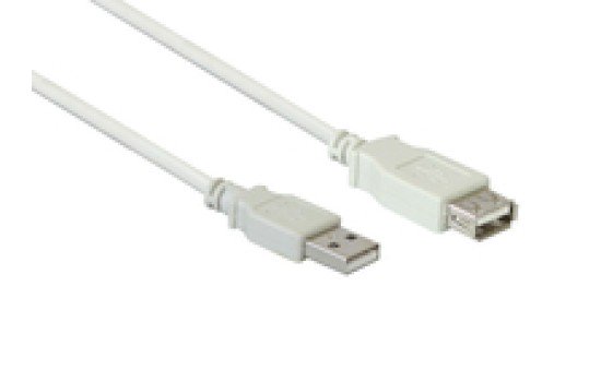 Good Connections Verlängerungskabel USB 2.0 Stecker A an Buchse A - grau - 1,8m - (4014619042418)