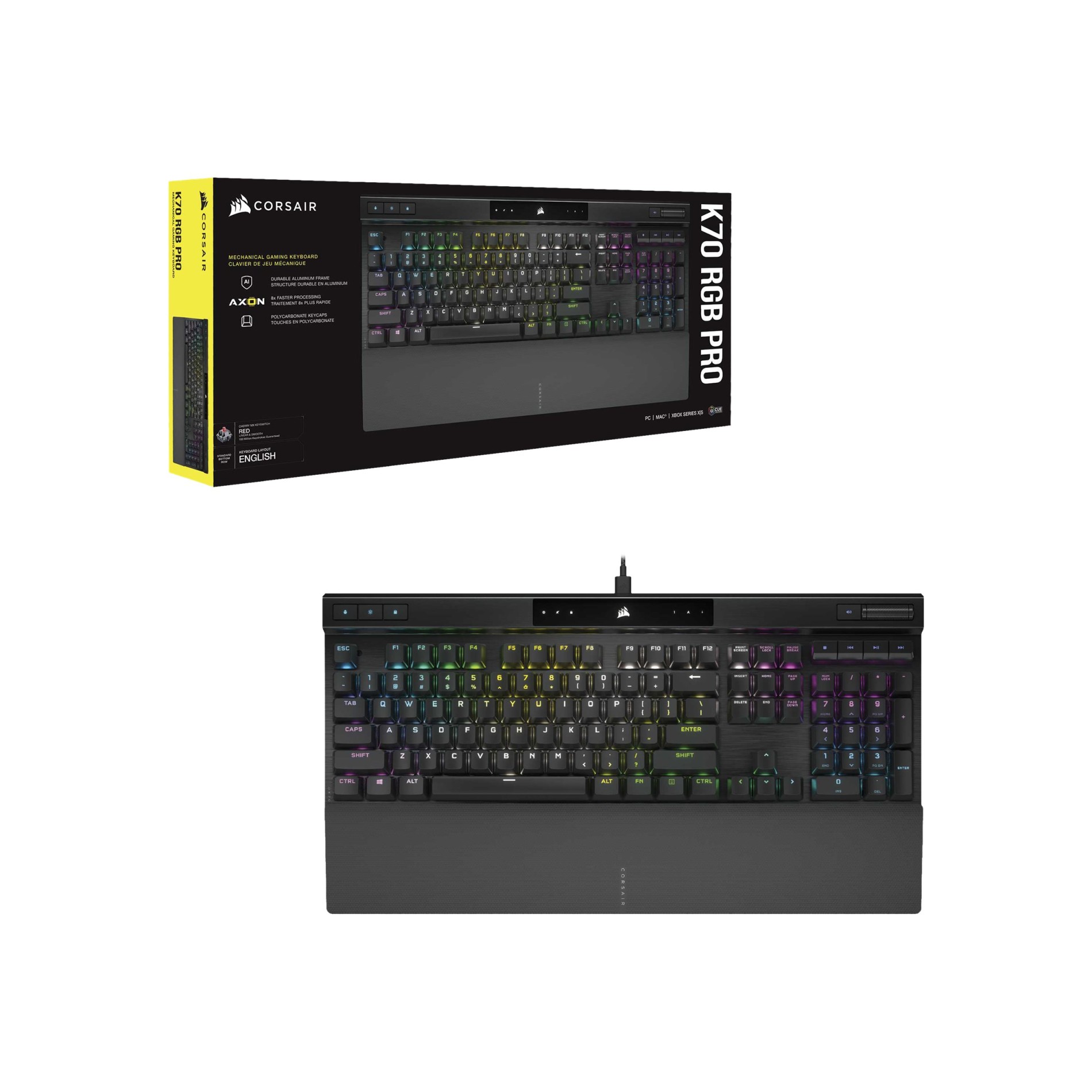 Corsair Gaming K70 RGB PRO - Tastatur - Hintergrundbeleuchtung - (0840006645795)