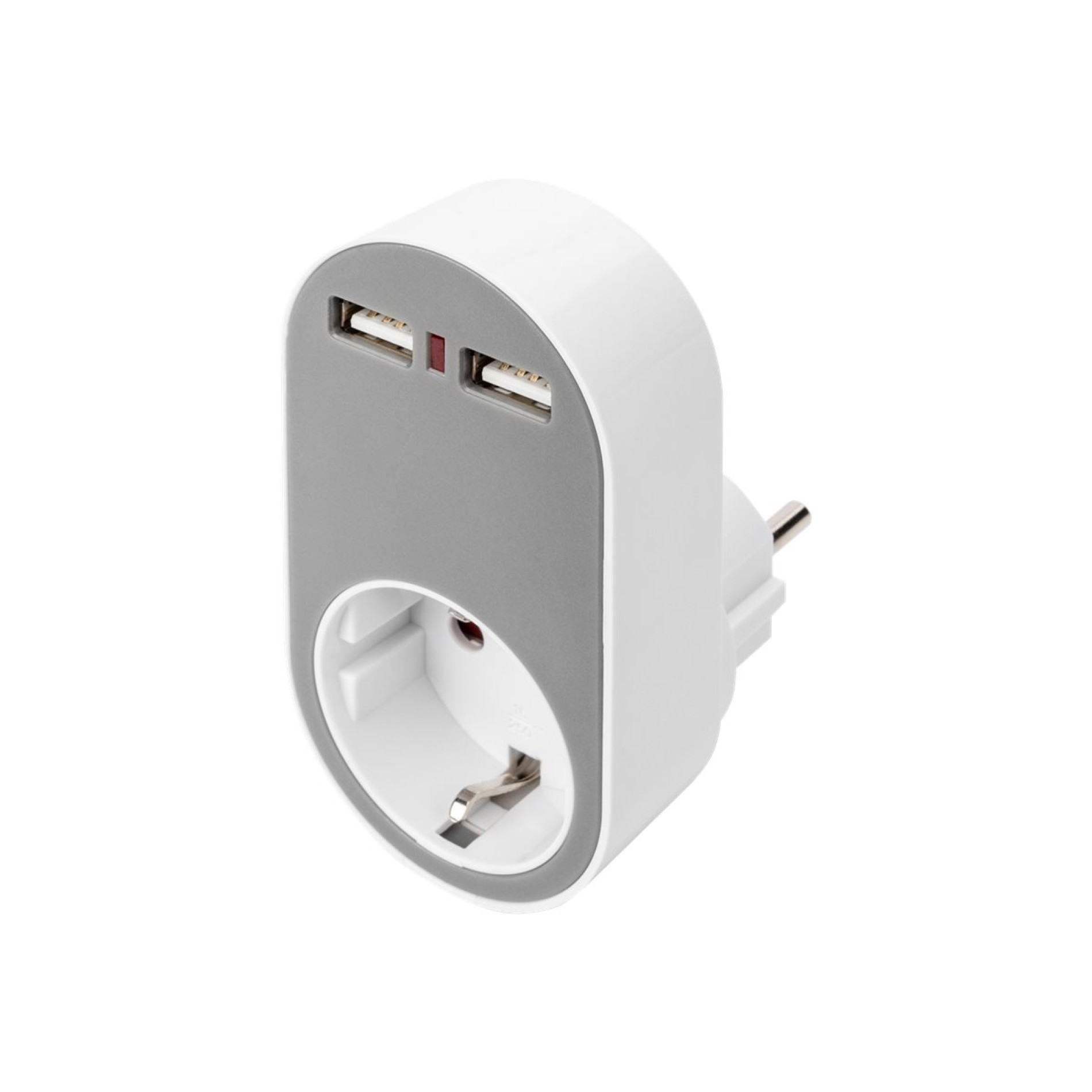 DIGITUS Universal Steckdosenadapter mit 2 x USB-A - (4016032458913)
