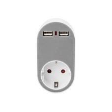 DIGITUS Universal Steckdosenadapter mit 2 x USB-A - (4016032458913)