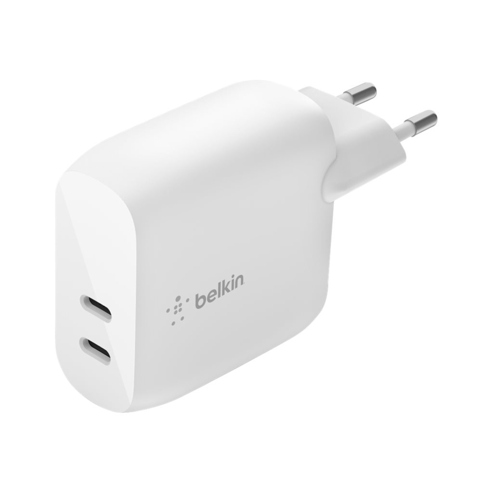 Belkin BOOST CHARGE - Netzteil - 40 Watt - Fast Charge, PD 3.0 - 2 Ausgabeanschlussstellen (2 x USB-C) - (0745883825455)
