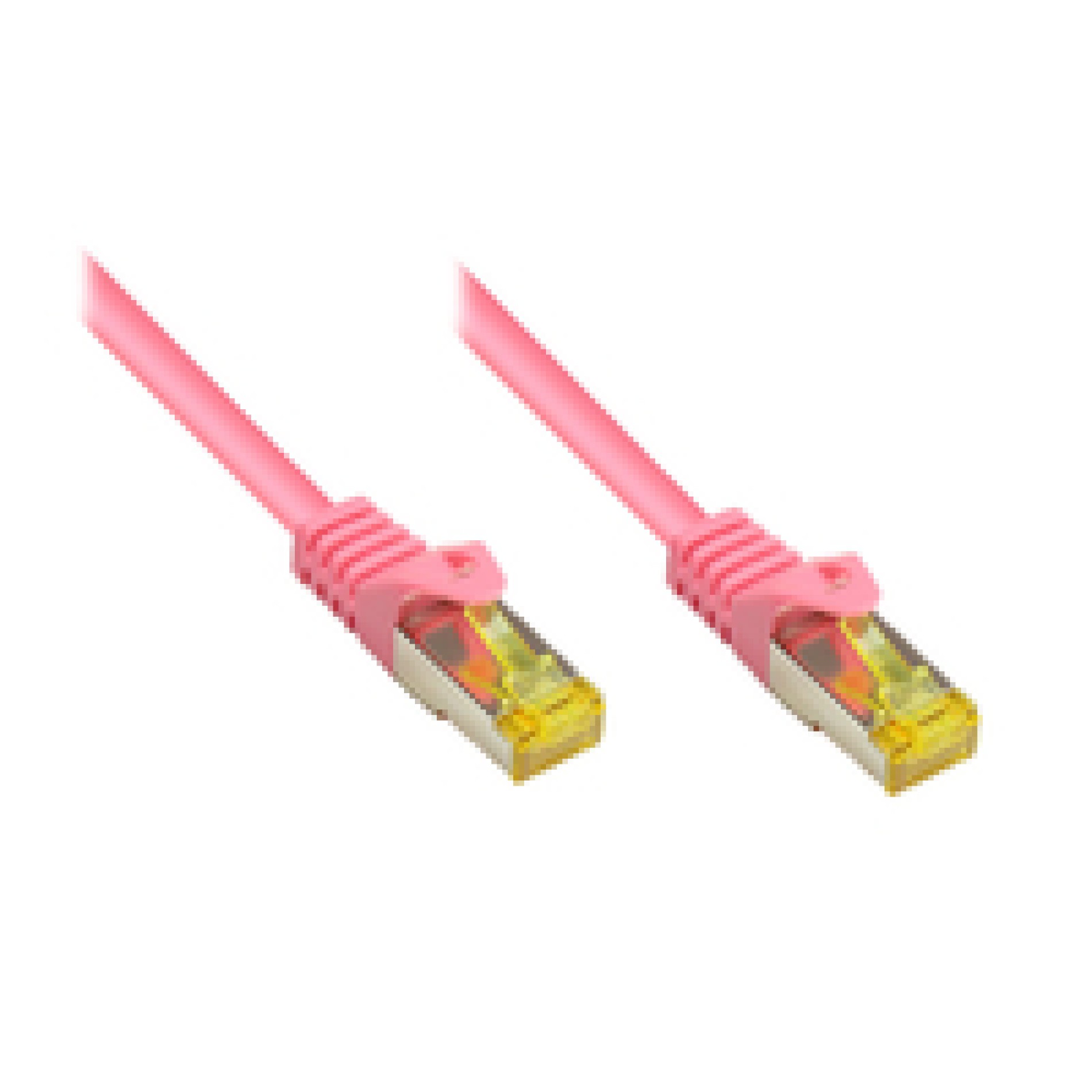 Good Connections RJ45 Patchkabel mit Cat. 7 Rohkabel und Rastnasenschutz (RNS) - S/FTP - PiMF - halogenfrei - 500MHz - OFC - magenta - 10m - (4014619774005)