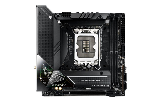 ASUS ROG STRIX Z690-I GAMING WIFI - Motherboard - Mini-ITX - LGA1700-Sockel - Z690 Chipsatz - USB 3.2 Gen 1, USB 3.2 Gen 2, USB-C Gen 2x2, USB4 - 2.5 Gigabit LAN, Wi-Fi 6, Bluetooth - Onboard-Grafik (CPU erforderlich) - (4711081460961)