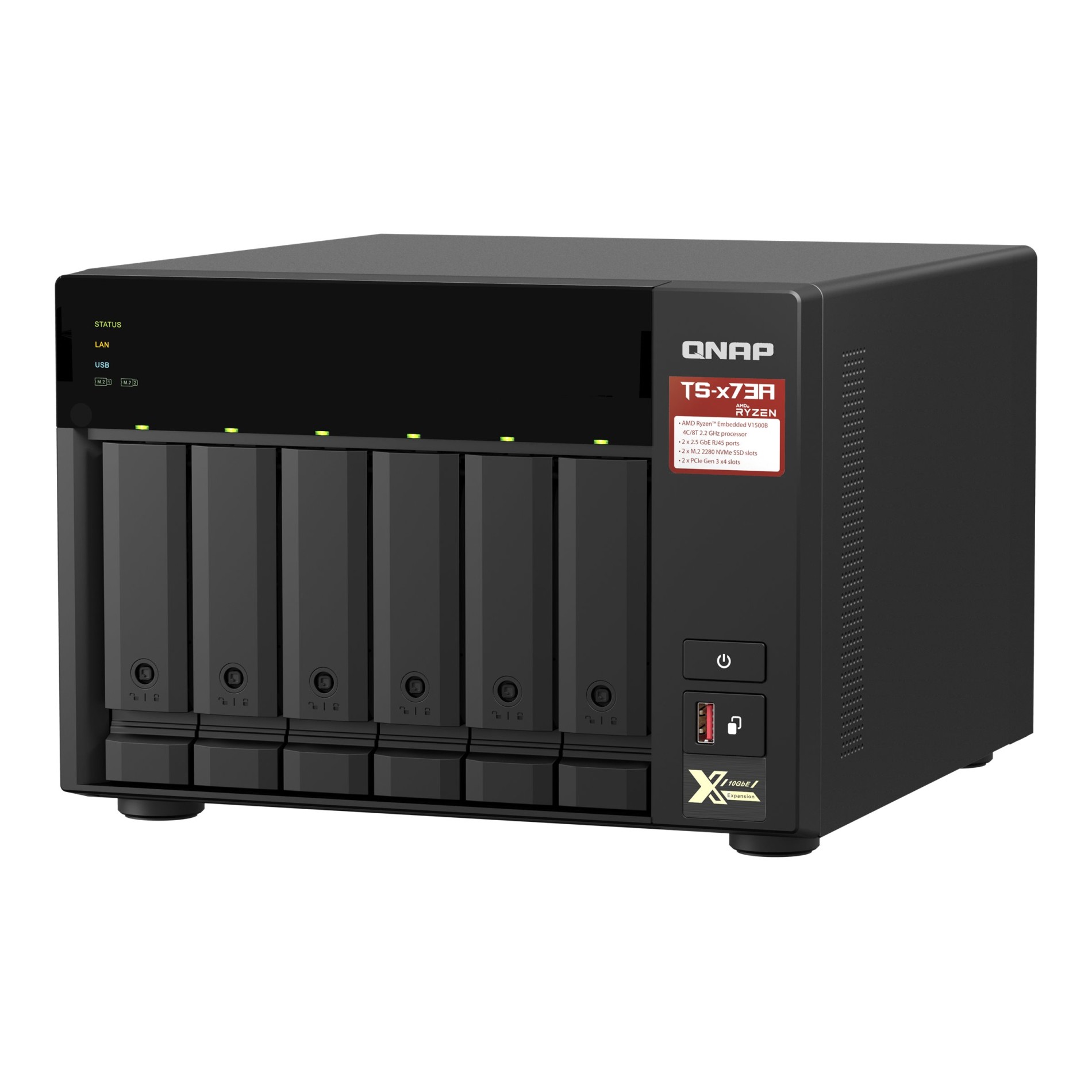 QNAP TS-673A - NAS-Server - 6 Schächte - SATA 6Gb/s - (4713213518830)