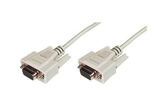 DIGITUS Datatransfer Anschlusskabel, D-Sub9/Bu - D-Sub9/Bu - (4016032301134)