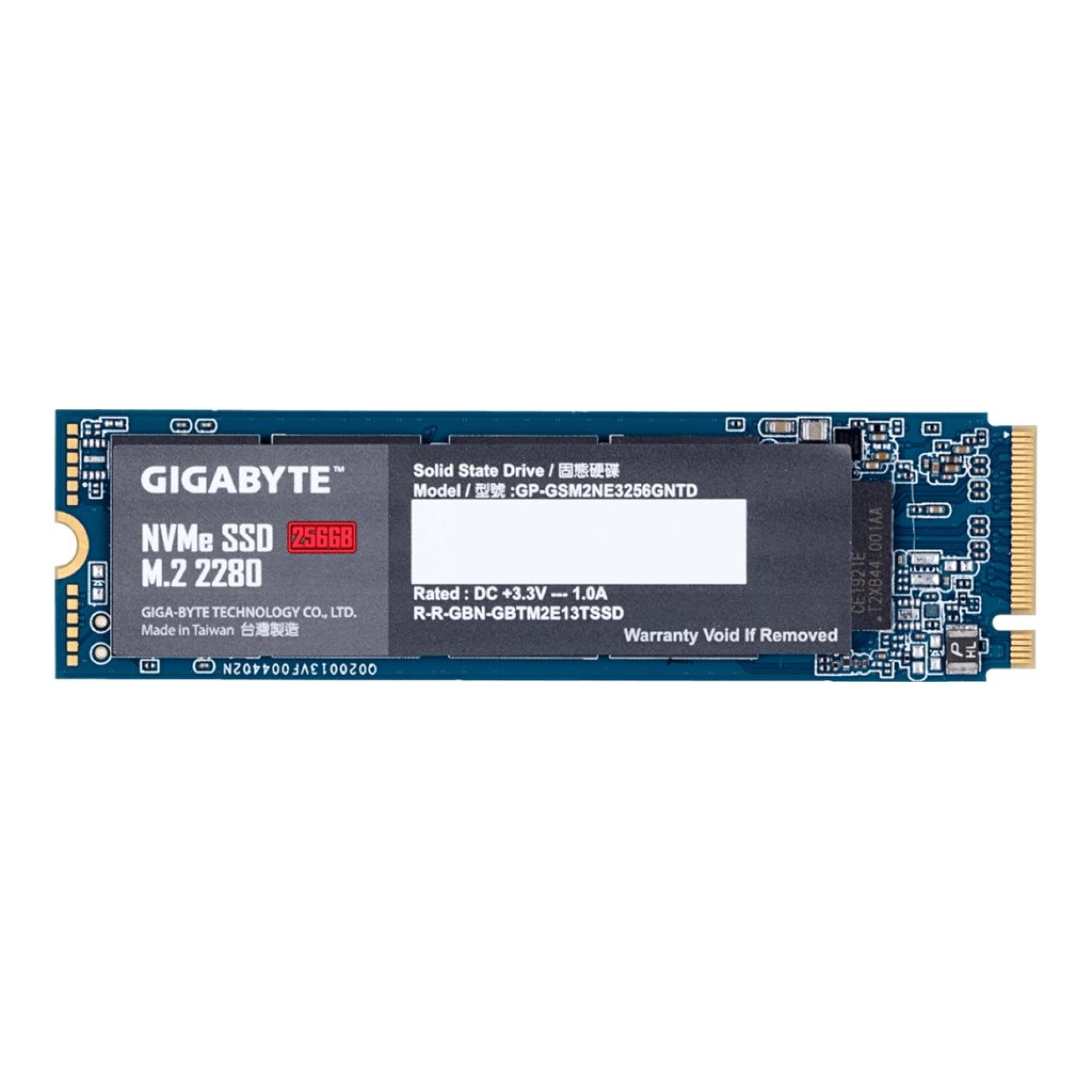 Gigabyte SSD - 256 GB - intern - M.2 2280 - PCIe 3.0 x4 (NVMe) - (4719331806873)