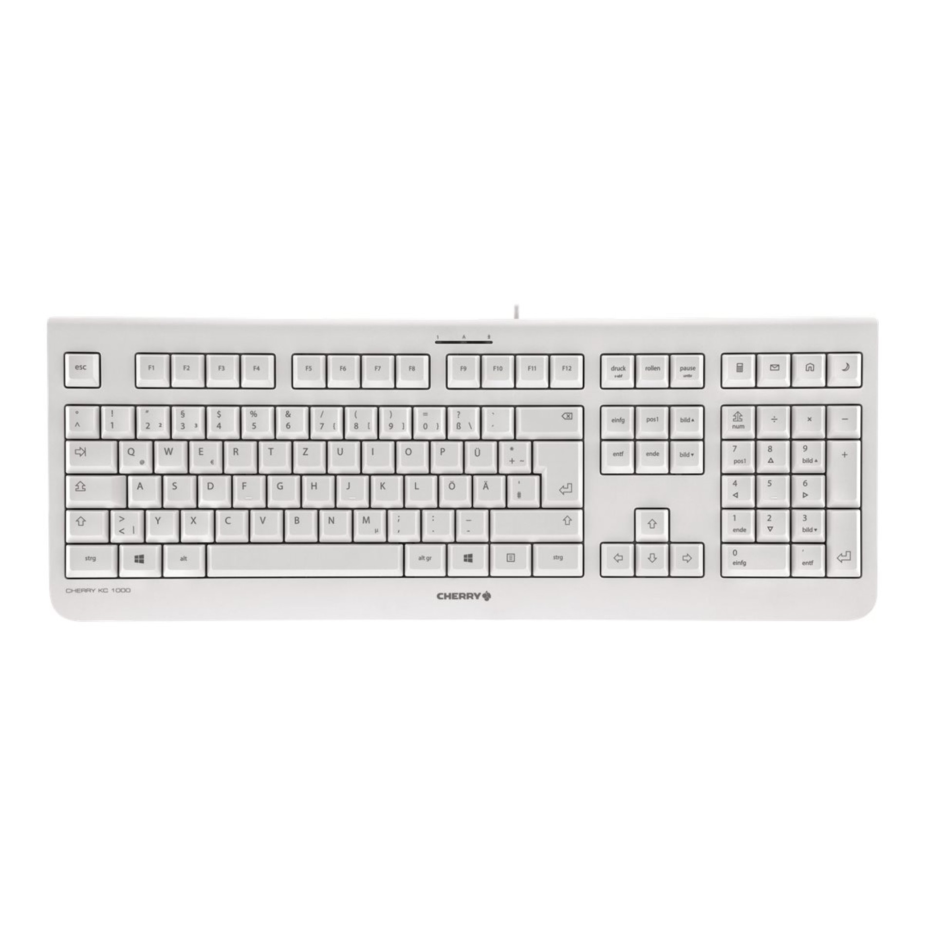 Cherry KC 1000 - Tastatur - Deutsch - Hellgrau - (4025112081309)