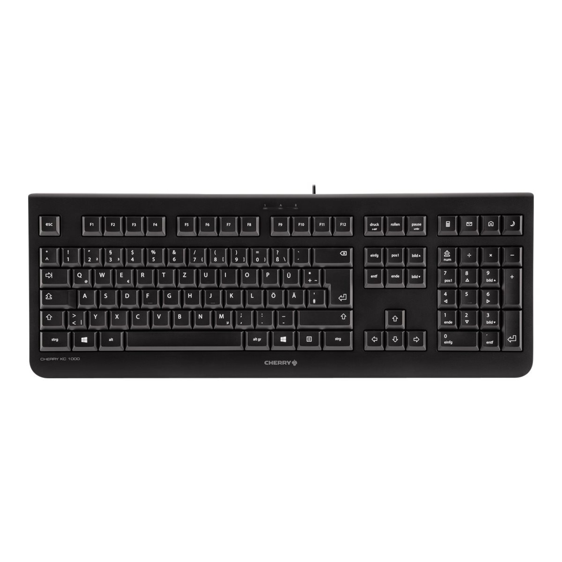 Cherry KC 1000 - Tastatur - Deutsch - Schwarz - (4025112081316)