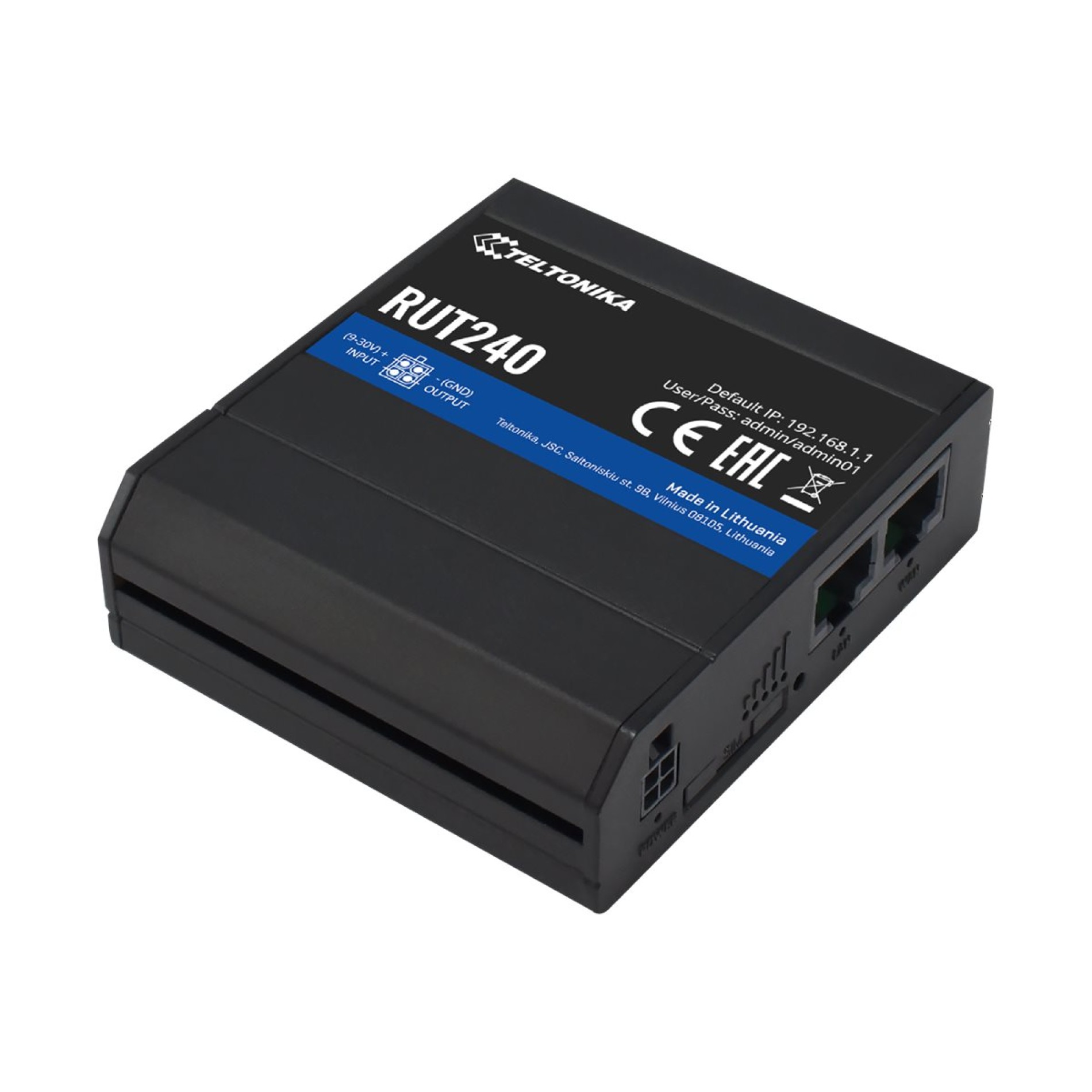 Teltonika RUT240 - Wireless Router - WWAN - 802.11b/g/n - (4779027312149)