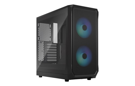 Fractal Design Focus 2 RGB - Tower - ATX - Seitenteil mit Fenster (gehärtetes Glas) - (7340172703471)
