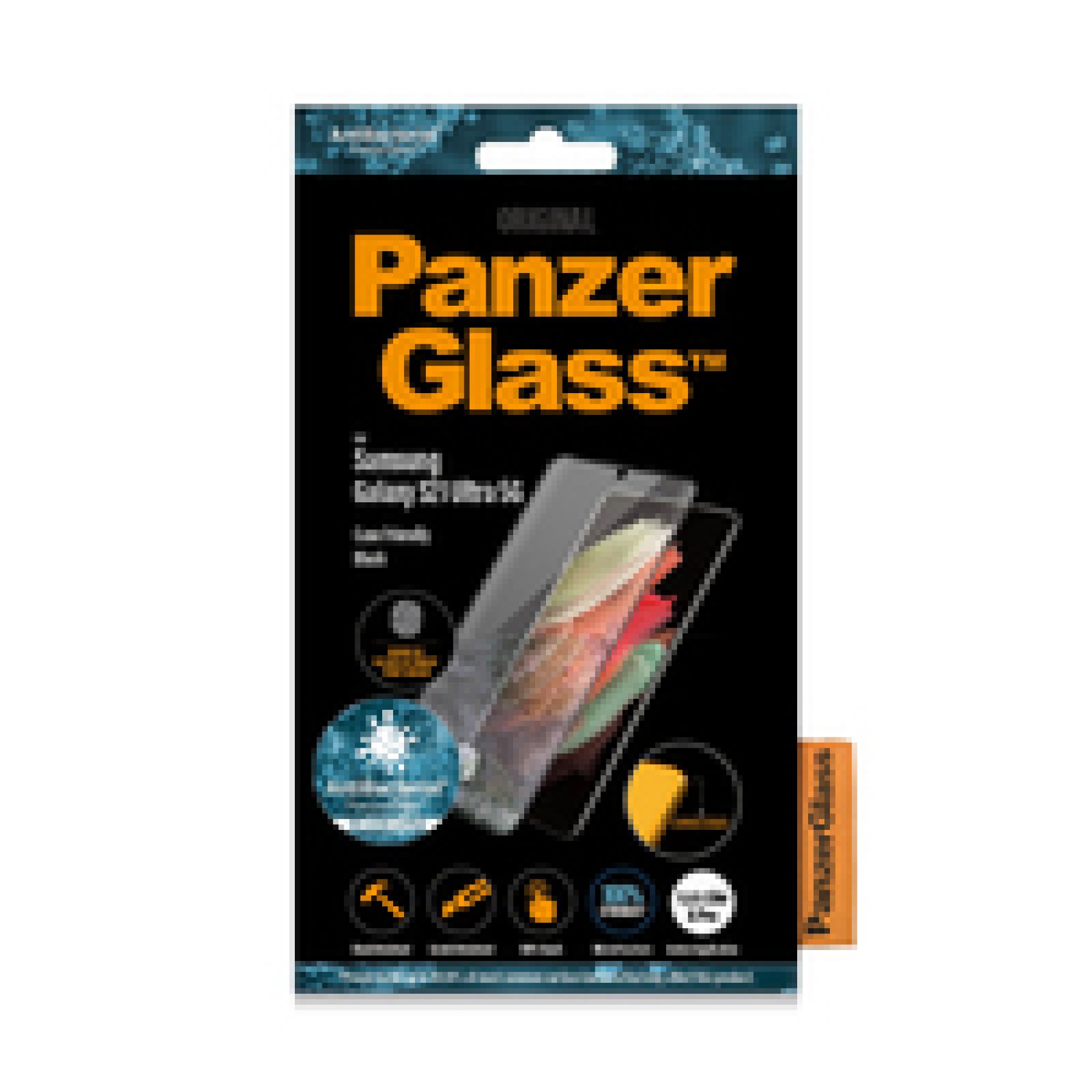 PanzerGlass 7258 - Klare Bildschirmschutzfolie - Samsung - Galaxy S21 Ultra - Kratzresistent - Schockresistent - Schwarz - Transparent - 1 Stück(e) - (5711724872587)