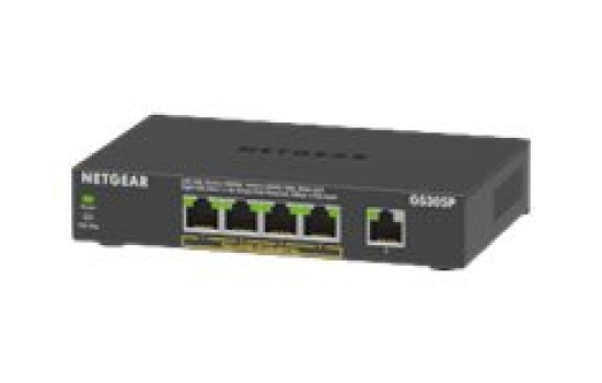 Netgear GS305Pv2 - Switch - unmanaged - 5 x 10/100/1000 (4 PoE) - (0606449151404)
