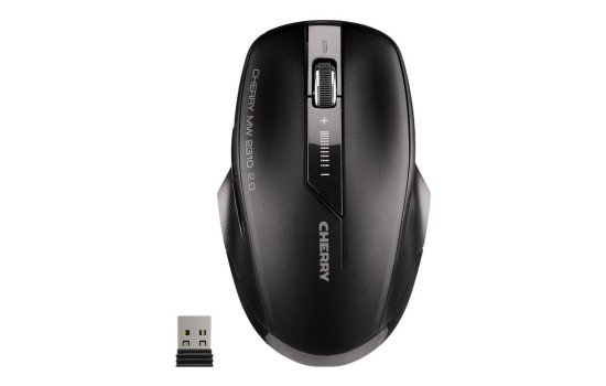 Cherry MW 2310 2.0 - Maus - rechts- und linkshändig - optisch - 6 Tasten - kabellos - RF, 2.4 GHz - kabelloser Empfänger (USB) - (4025112089978)