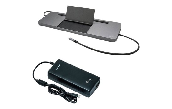 i-tec USB-C Metal Ergonomic 4K 3x Display Docking Station with Power Delivery 85 W - (8595611703812)