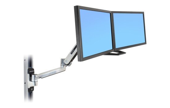 Ergotron Dual Monitor & Handle Kit - Befestigungskit (Griff, 2 Montagehalterungen, Bogenmontagearm, Befestigungsteile) - (0698833039566)