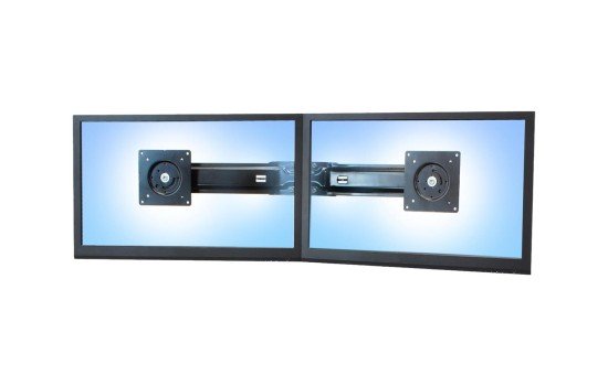 Ergotron Dual Monitor & Handle Kit - Befestigungskit (Griff, 2 Montagehalterungen, Bogenmontagearm, Befestigungsteile) - (0698833039566)