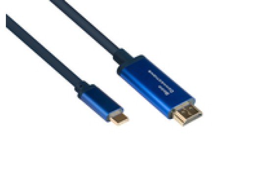 Good Connections GC 4520-CSF010B - Adapterkabel USB C> HDMI, 4K@60Hz, flex, 1,0 m - Digital/Daten - Digital/Display/Video - (4014619554645)