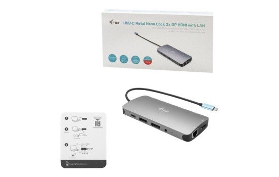 i-tec USB-C Metal Nano 3x Display Docking Station + Power Delivery 100 W - (8595611703348)