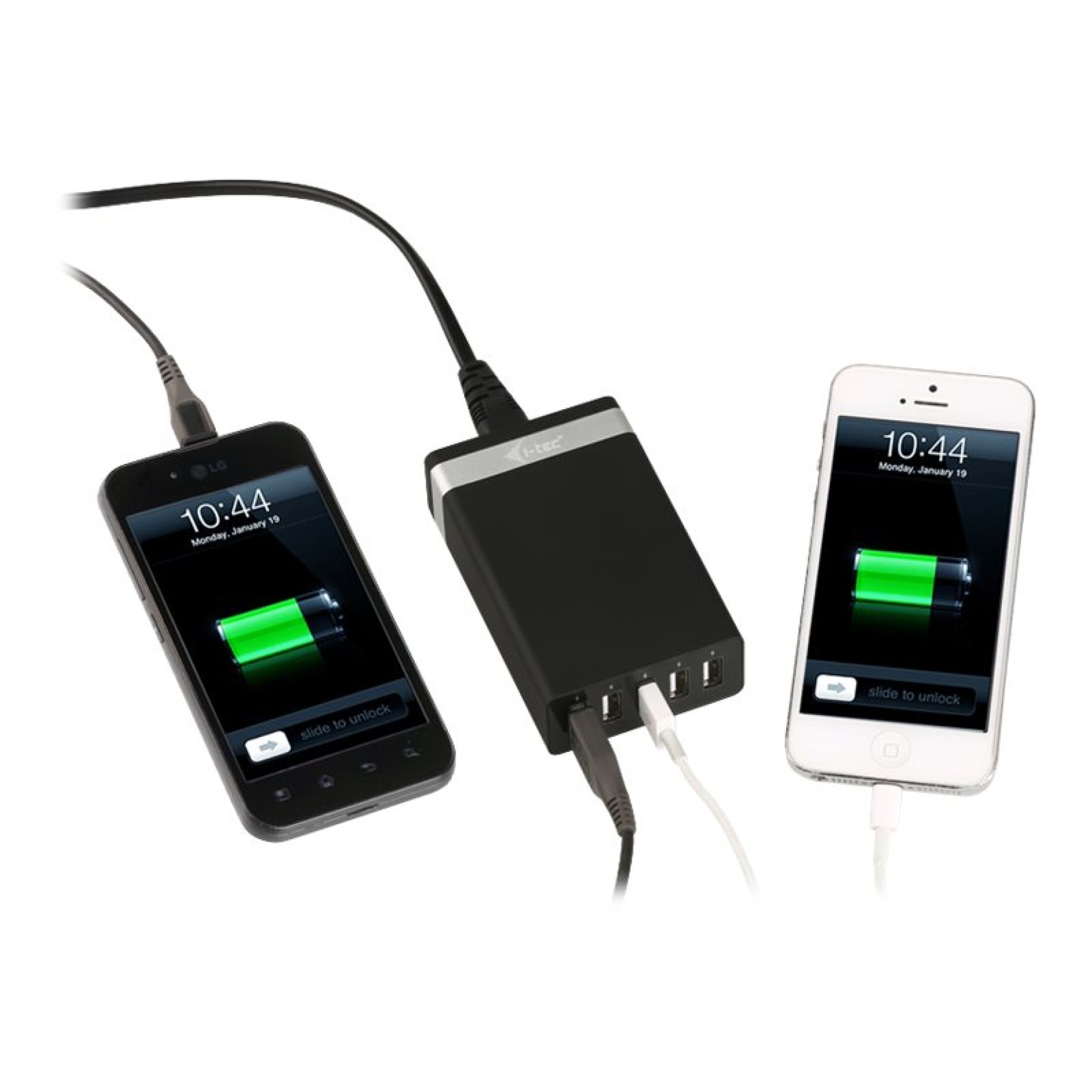 i-tec USB Smart Charger - Netzteil - 52 Watt - 6.8 A - QC 3.0 - 6 Ausgabeanschlussstellen (USB, 5 x 4-poliger USB Typ A) - (8595611703768)