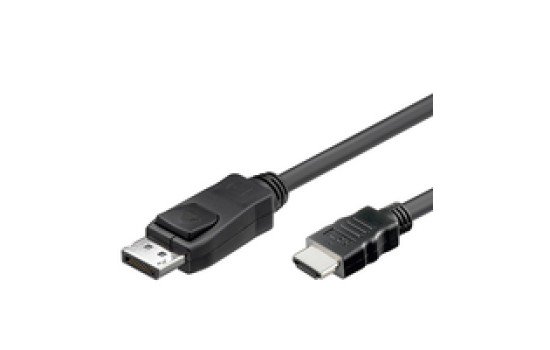 Good Connections Anschlusskabel DisplayPort 1.2 an HDMI - 24K vergoldete Kontakte - OFC - schwarz - 1m - (4014619246830)