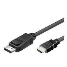Good Connections Anschlusskabel DisplayPort 1.2 an HDMI - 24K vergoldete Kontakte - OFC - schwarz - 3m - (4014619246847)