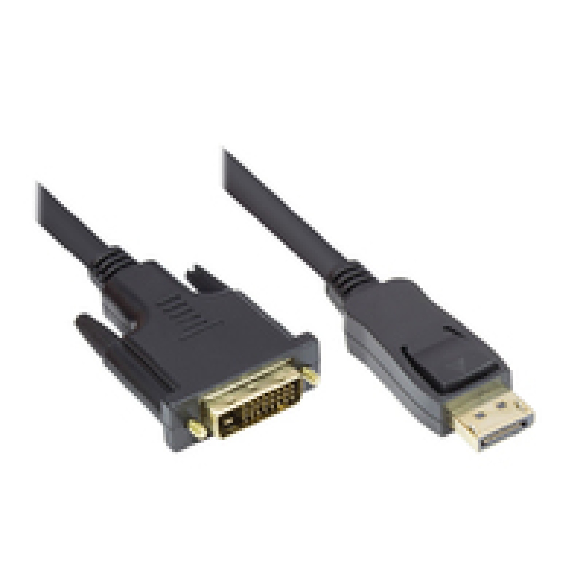Good Connections Anschlusskabel DisplayPort an DVI-D 24+1 - 24K vergoldete Kontakte - OFC - schwarz - 1m - (4014619246861)