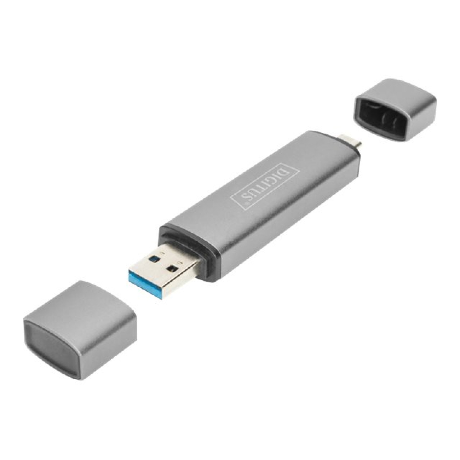 DIGITUS Dual Card Reader Hub USB-C / USB 3.0, OTG - (4016032464464)