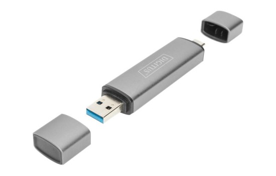 DIGITUS Dual Card Reader Hub USB-C / USB 3.0, OTG - (4016032464464)