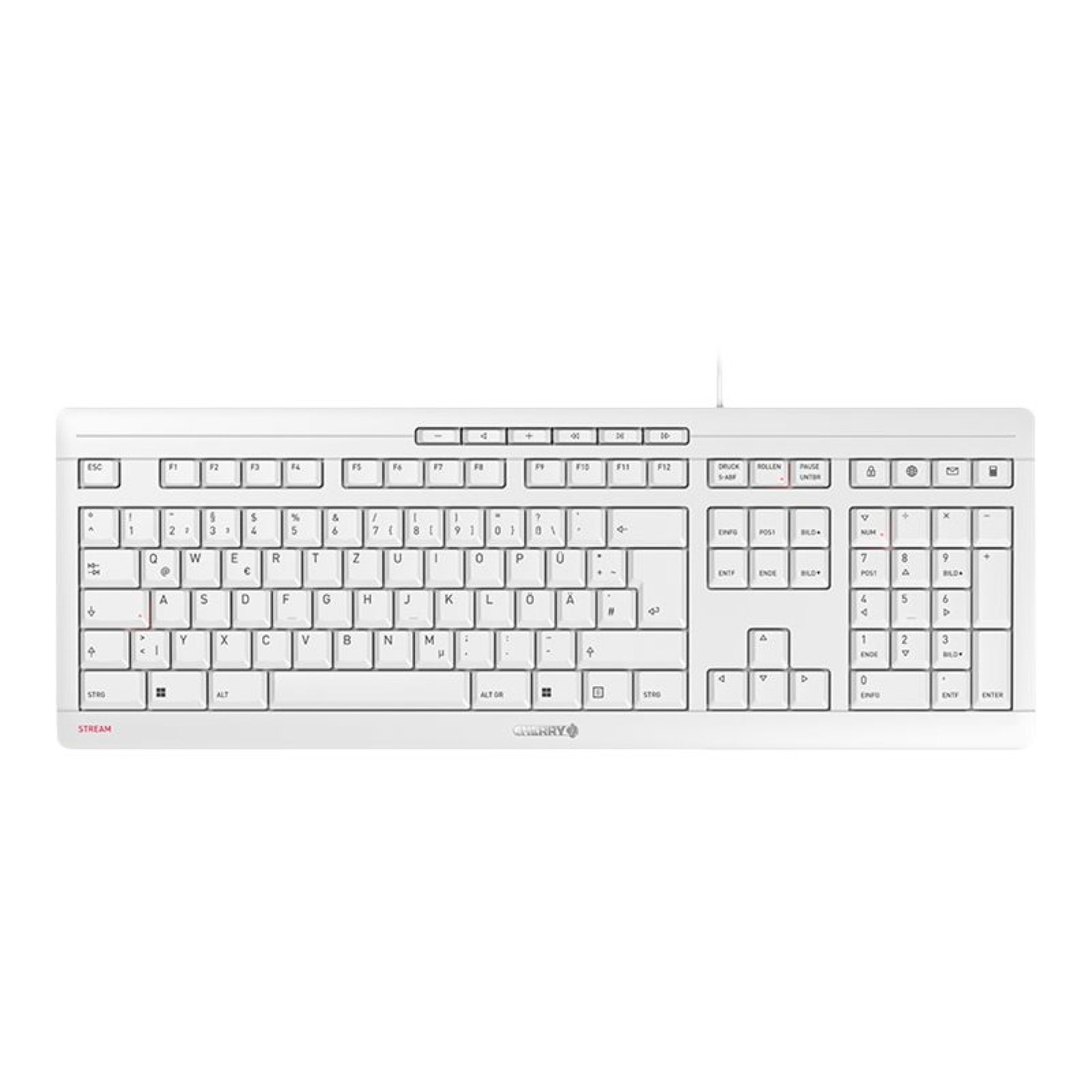 Cherry STREAM KEYBOARD - Tastatur - USB - Deutsch - (4025112090165)