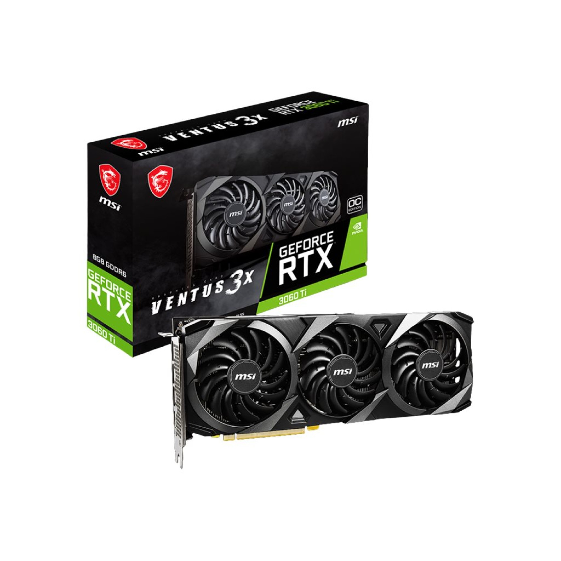 MSI GeForce RTX 3060 TI VENTUS 3X 8G OC LHR - Grafikkarten - (4719072852047)