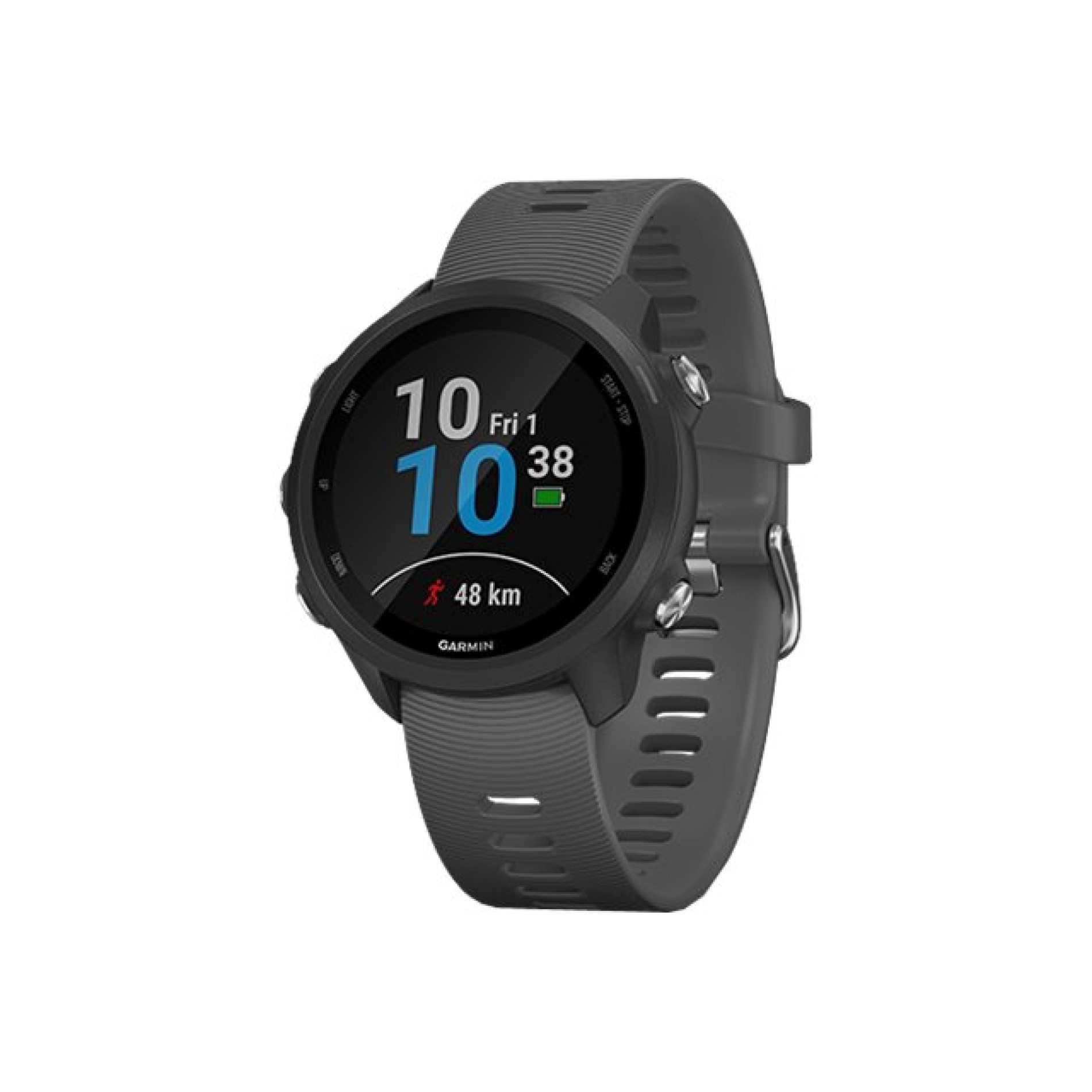 Garmin Forerunner 245 - Schwarz - Sportuhr mit Band - Silikon - grau - Handgelenkgröße: 127-204 mm - Anzeige 3 cm (1.2`) - (0753759217174