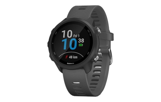 Garmin Forerunner 245 - Schwarz - Sportuhr mit Band - Silikon - grau - Handgelenkgröße: 127-204 mm - Anzeige 3 cm (1.2`) - (0753759217174