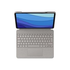 Logitech Combo Touch - Tastatur und Foliohülle - mit Trackpad - hintergrundbeleuchtet - Apple Smart connector - QWERTZ - Deutsch - Sand - für Apple 12.9-inch iPad Pro (5. Generation) - (5099206095762)