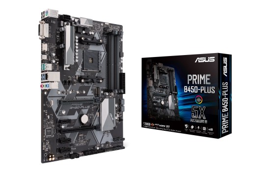 ASUS PRIME B450-PLUS - Motherboard - ATX - Socket AM4 - AMD B450 Chipsatz - USB 3.1 Gen 1, USB 3.1 Gen 2, USB-C Gen1 - Gigabit LAN - Onboard-Grafik (CPU erforderlich) - (4718017075671)