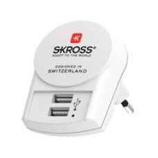 SKROSS PRO+ 2xUSB World ohne CH/I - Universal - Universal - 100 - 250 V - 50 - 60 Hz - 7 A - Weiß - (7640166323662)