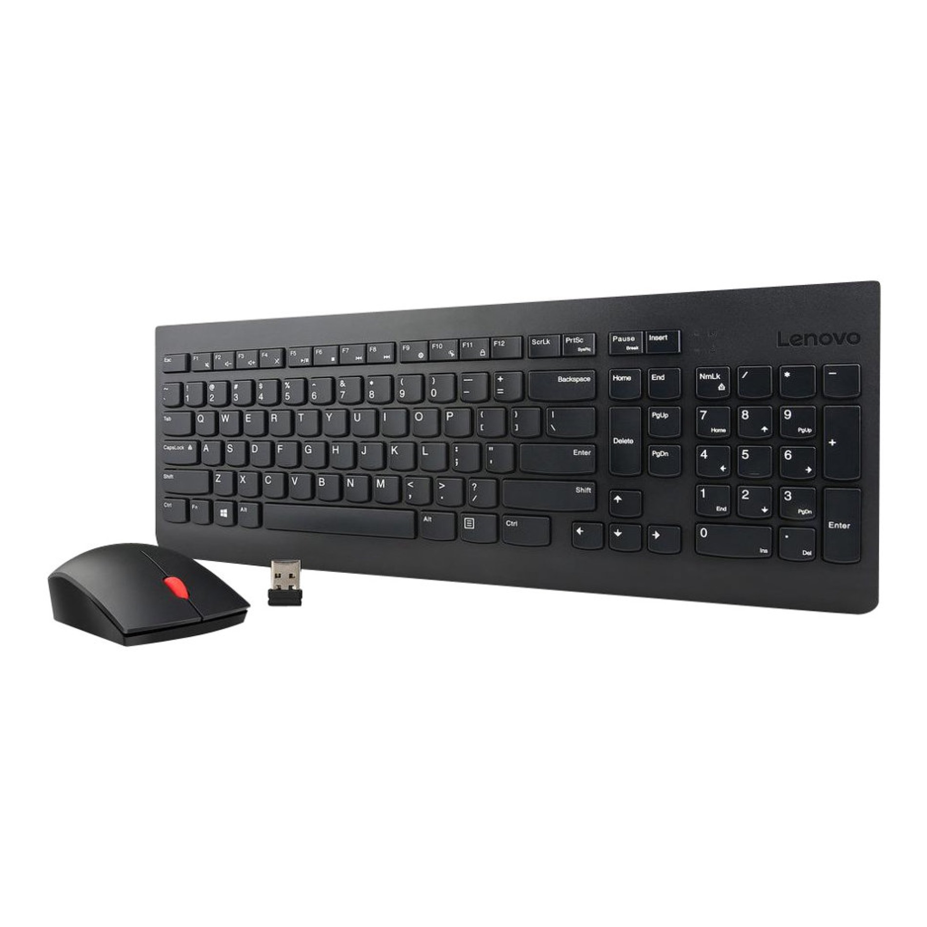 Lenovo Essential Wireless Combo - Tastatur-und-Maus-Set - kabellos - 2.4 GHz - Deutsch - für S510; ThinkCentre M700; M71X; M810; M910; ThinkPad L470; T470; X1 Carbon (5th Gen) - (0190940004401)