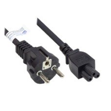 Good Connections P0005-S018 - 1,8 m - Netzstecker Typ E+F - C5-Koppler - H05VV-F - 250 V - Schwarz - (4014619168767)