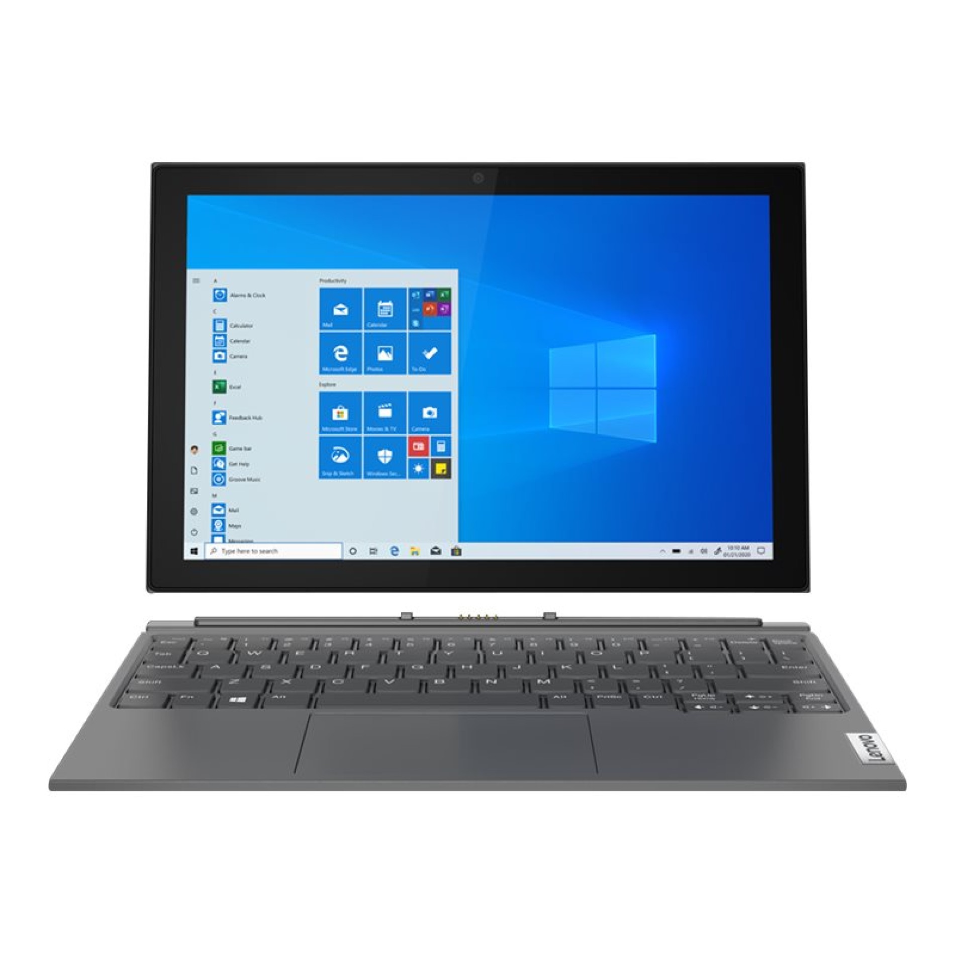 Lenovo IdeaPad Duet 3 10IGL5 82AT - Tablet - mit abnehmbarer Tastatur - Intel Celeron N4020 / 1.1 GHz - Win 11 Home in S mode - UHD Graphics 600 - 4 GB RAM - 128 GB eMMC - 26.2 cm (10.3`) - (0196118887050)