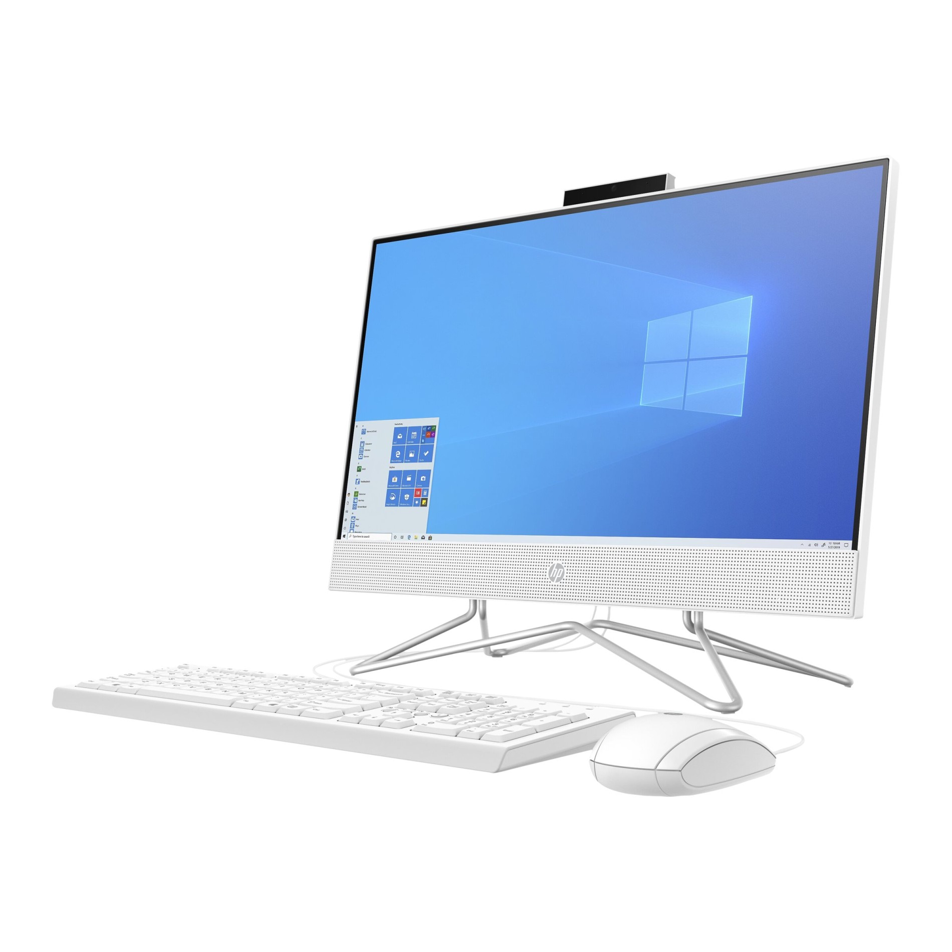HP 22-df0004ng - All-in-One (Komplettlösung) - Ryzen 3 3250U / 2.6 GHz - RAM 8 GB - SSD 256 GB - NVMe - DVD-Writer - Radeon Graphics - GigE - WLAN: 802.11a/b/g/n/ac, Bluetooth 4.2 - Win 10 Home 64-Bit - Monitor: LED 54.61 cm (21.5`) - (0195122424947)