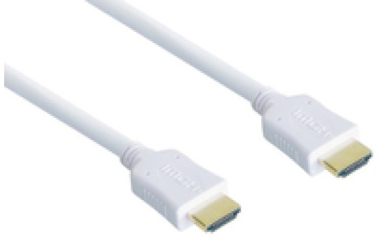Good Connections Anschlusskabel High-Speed-HDMI-Kabel mit Ethernet - vergoldete Stecker - weiß - 5m - (4014619152544)